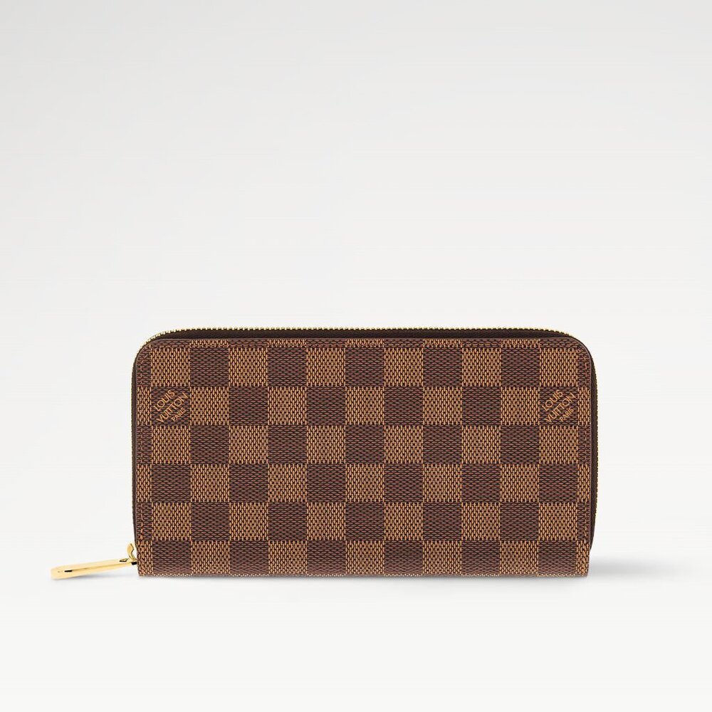 LV Zippy Checkered Zipper Wallet